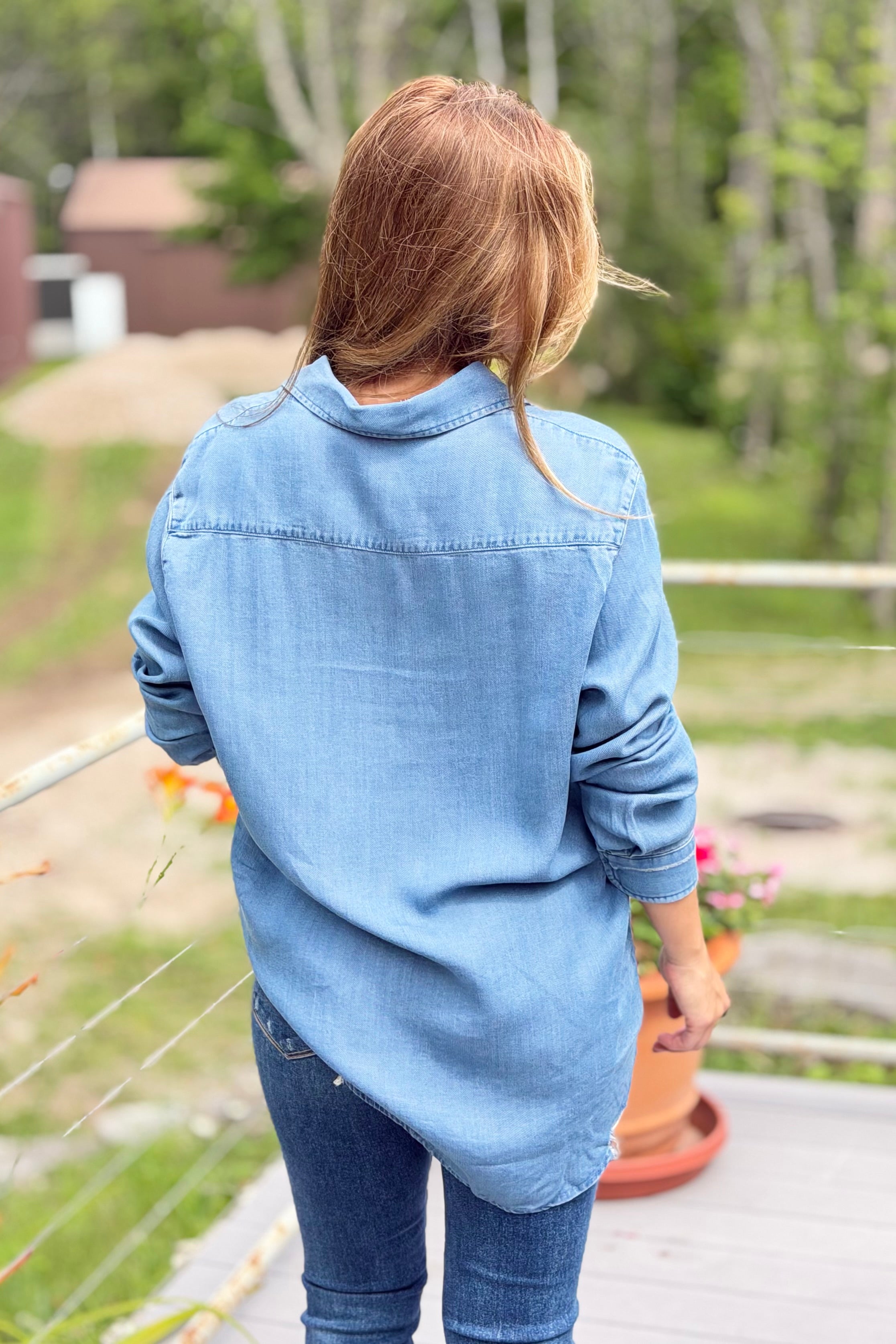 Ottavia Denim Button Down Top