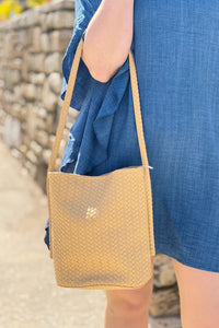 Woven Shoulder Bag - Yellow