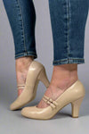 Windy Mary Jane Pump Heels - Nude