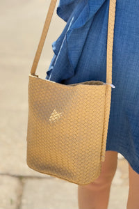 Woven Shoulder Bag - Yellow