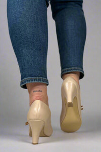 Windy Mary Jane Pump Heels - Nude