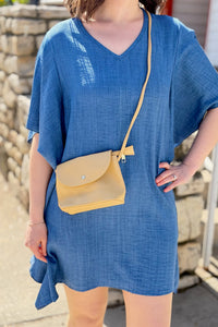 Woven Shoulder Bag - Yellow