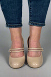 Windy Mary Jane Pump Heels - Nude