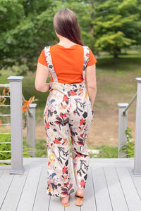 Bird Print Overalls