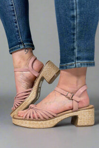 Hally Block Heel Sandal - Rose