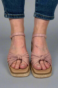 Hally Block Heel Sandal - Rose
