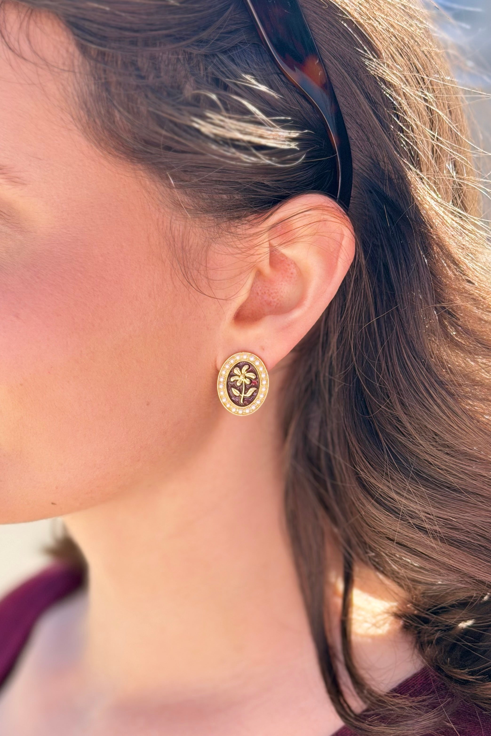 Floral Drop Earrings with Elegant Design