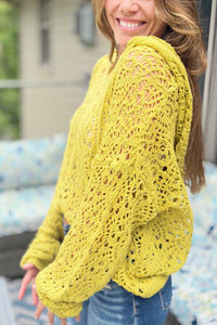 V-Neck Knitted Sweater - Green Tea