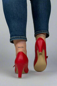Windy Mary Jane Pump Heels - Red