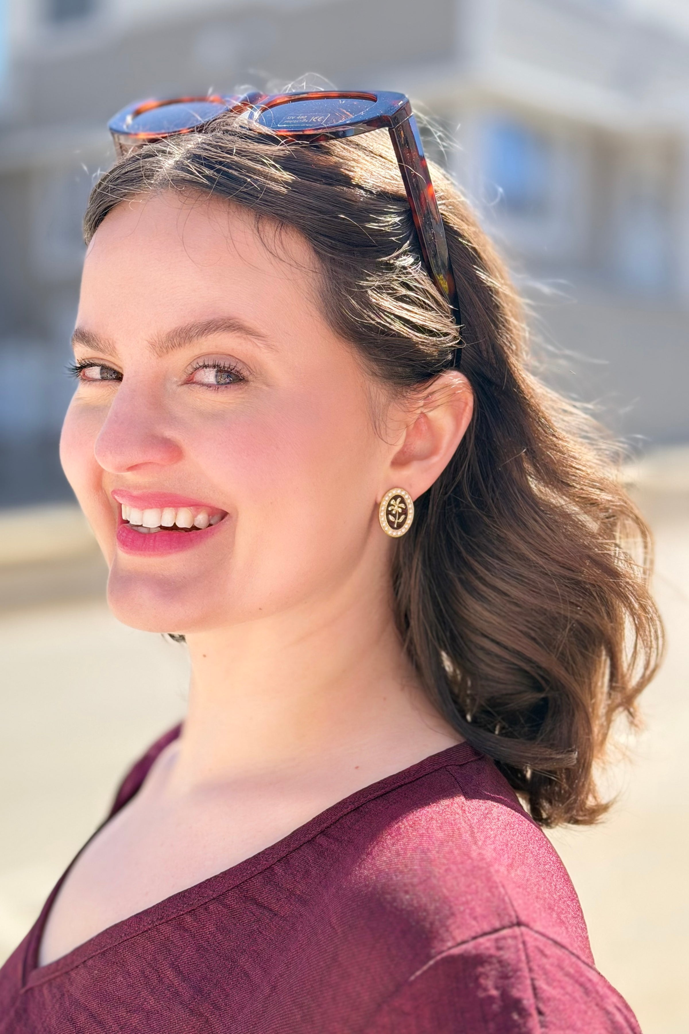 Floral Drop Earrings with Elegant Design