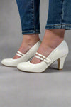 Windy Mary Jane Pump Heels - White