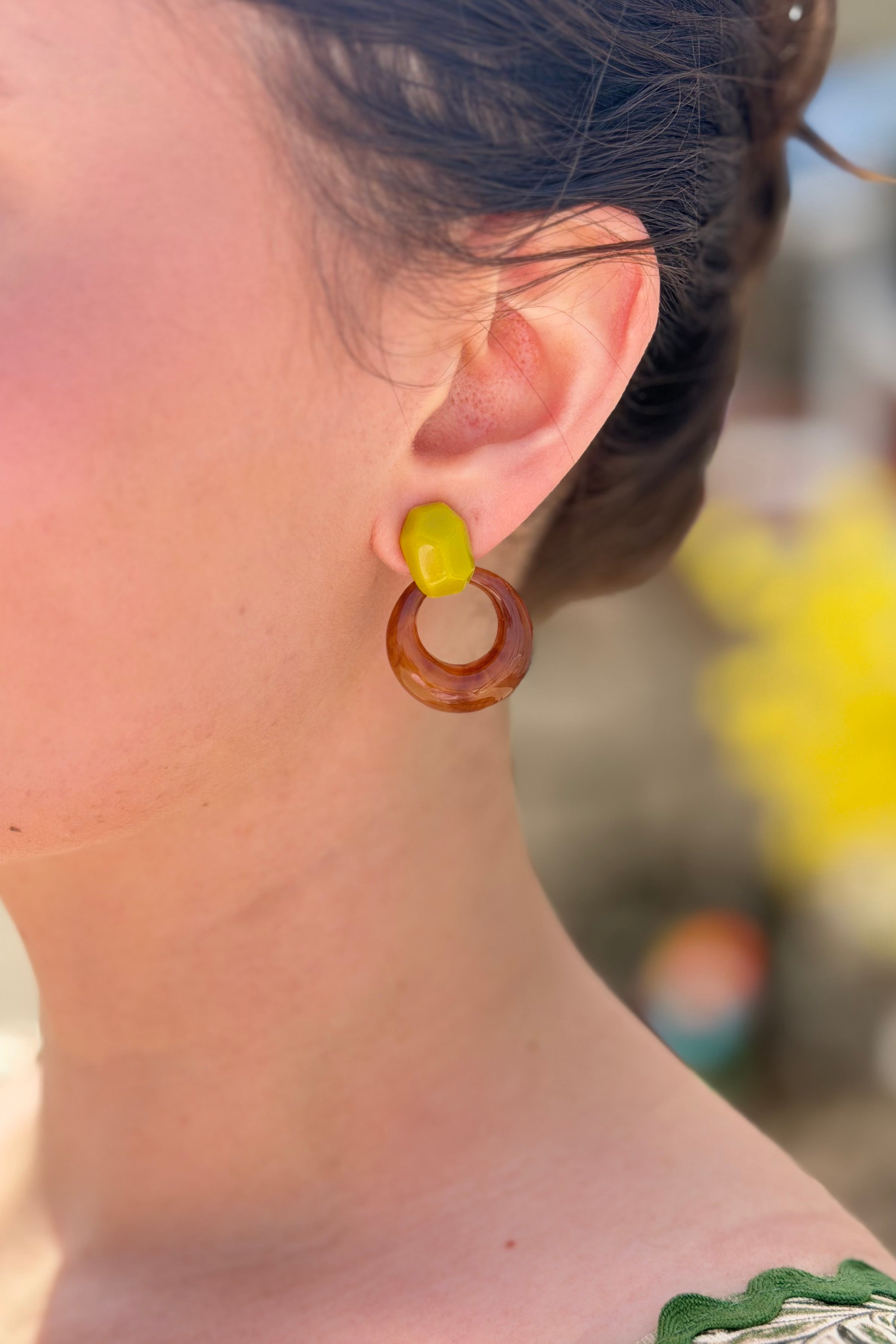 Meilard Style Abstract Geometric Dangle Earrings