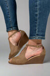 Kedzie Wedge Heel Sandals - Taupe