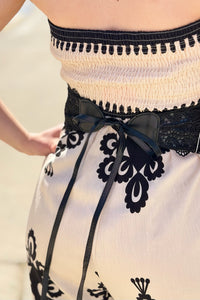 Smocked Strapless Jumpsuit