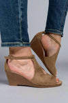 Kedzie Wedge Heel Sandals - Taupe