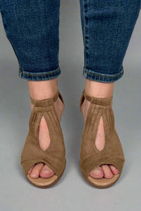 Kedzie Wedge Heel Sandals - Taupe
