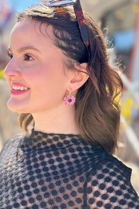 Renaissance Inspired Enamel Flower Stud Earrings