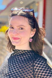 Renaissance Inspired Enamel Flower Stud Earrings