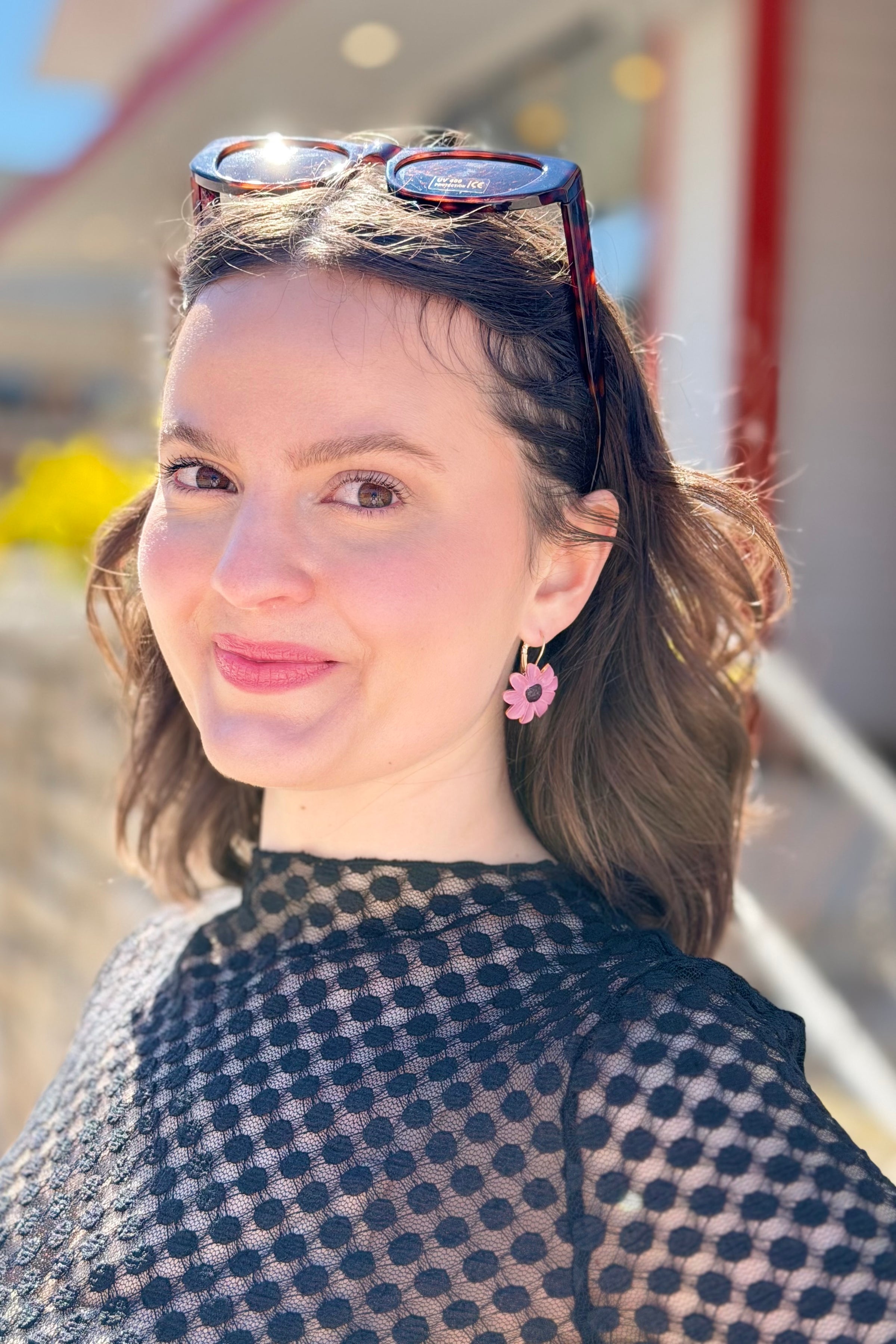 Renaissance Inspired Enamel Flower Stud Earrings