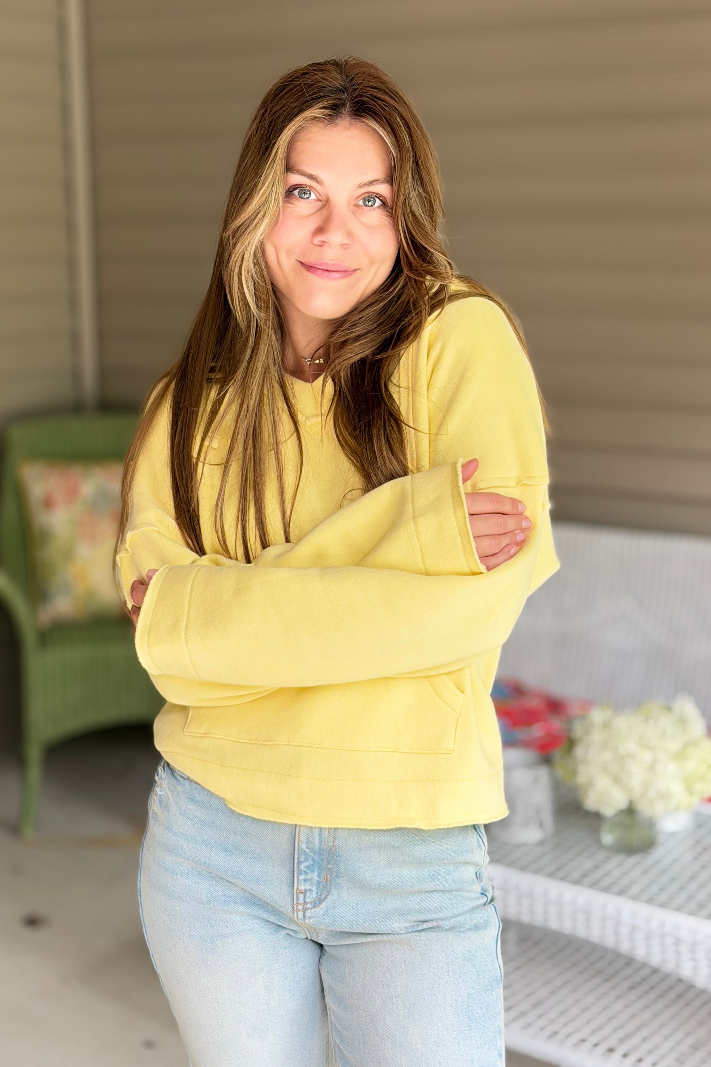 Malibu Cotton Hoodie - Yellow