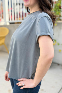 Mali Tee Raw Hem - Grey