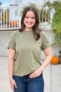 Mali Tee Raw Hem - Olive