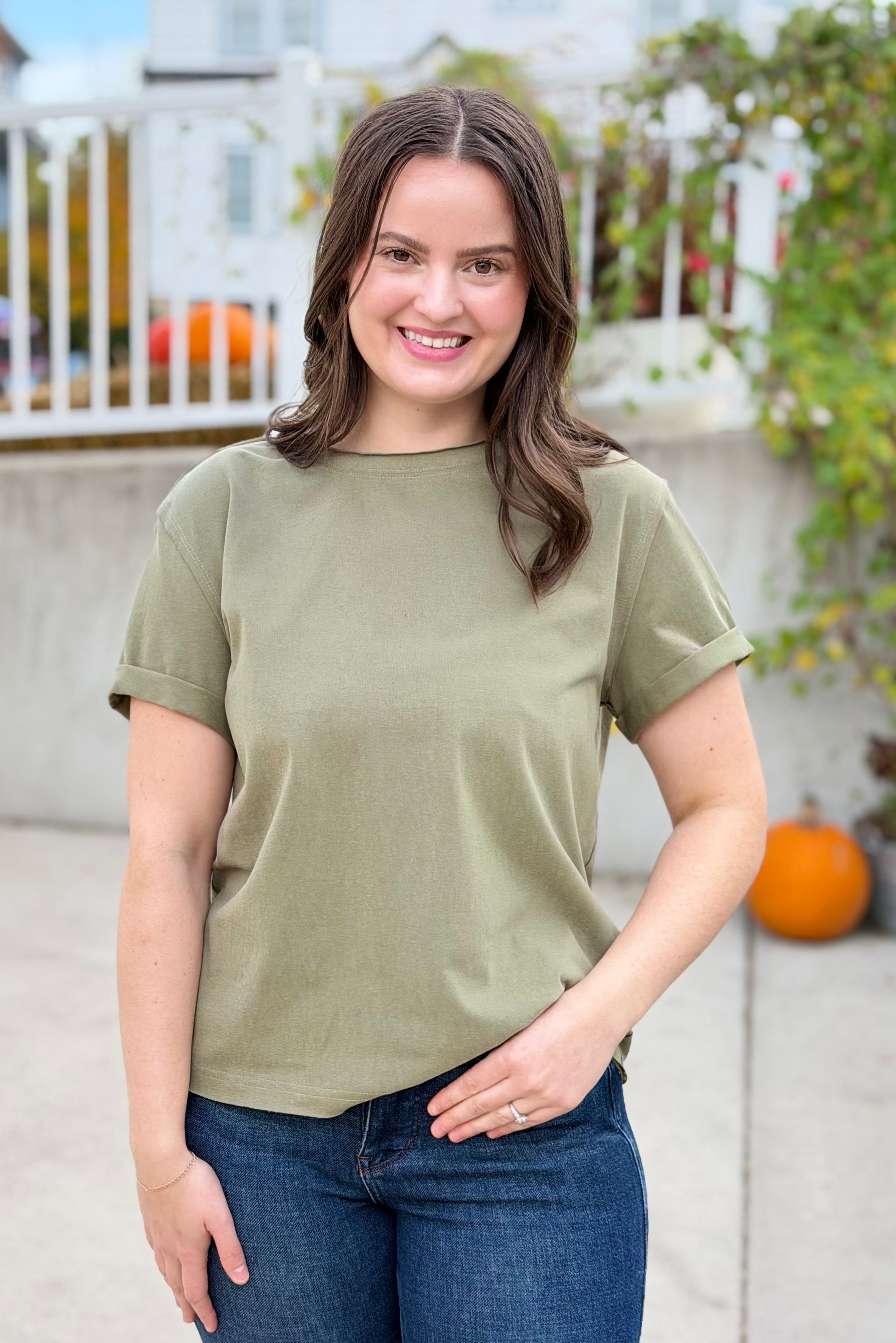 Mali Tee Raw Hem - Olive
