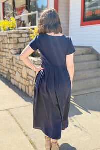 Cotton Square Neck Long Dress