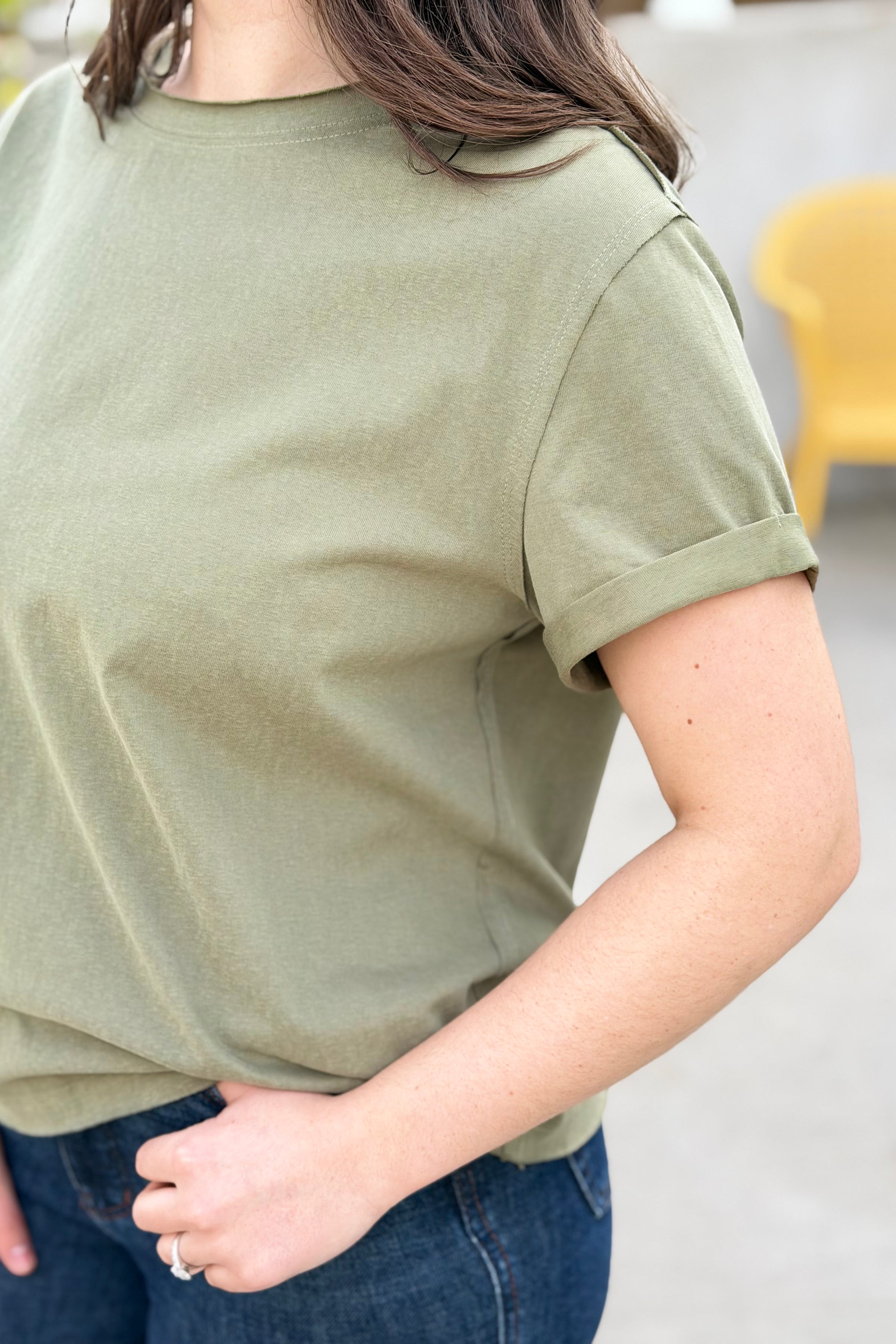 Mali Tee Raw Hem - Olive