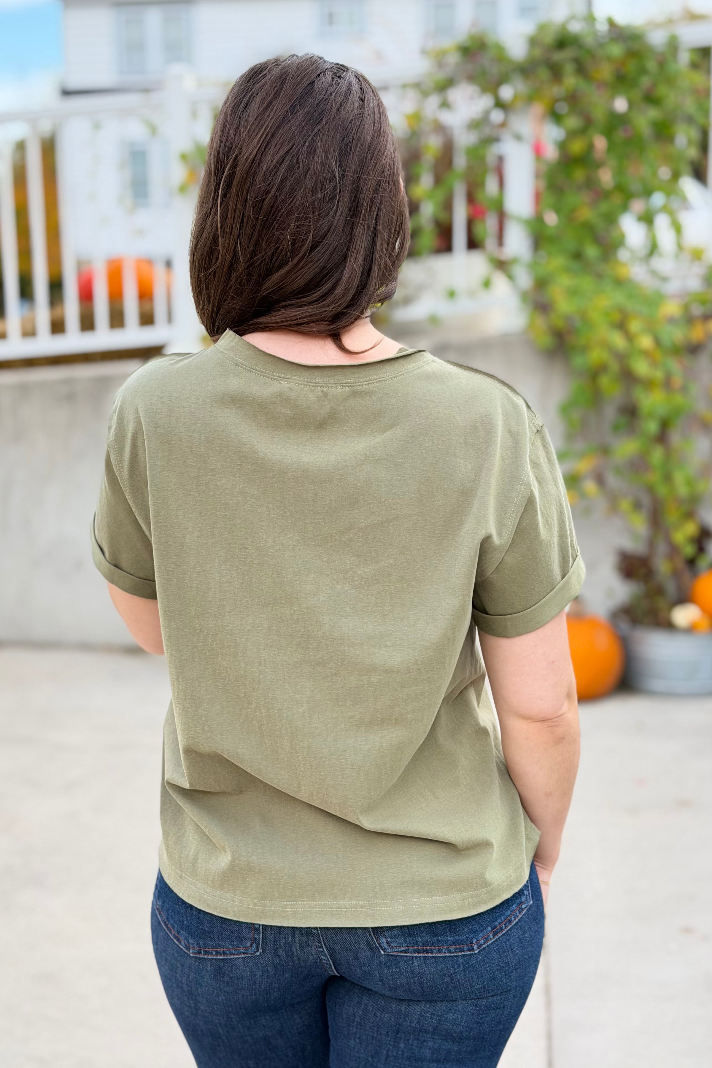Mali Tee Raw Hem - Olive
