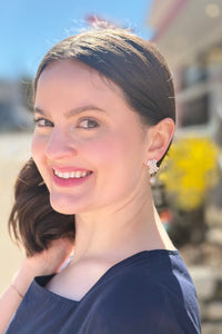 Floral Pearl Drop Earrings with Vintage Charm