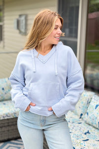 Malibu Cotton Hoodie - Halogen Blue