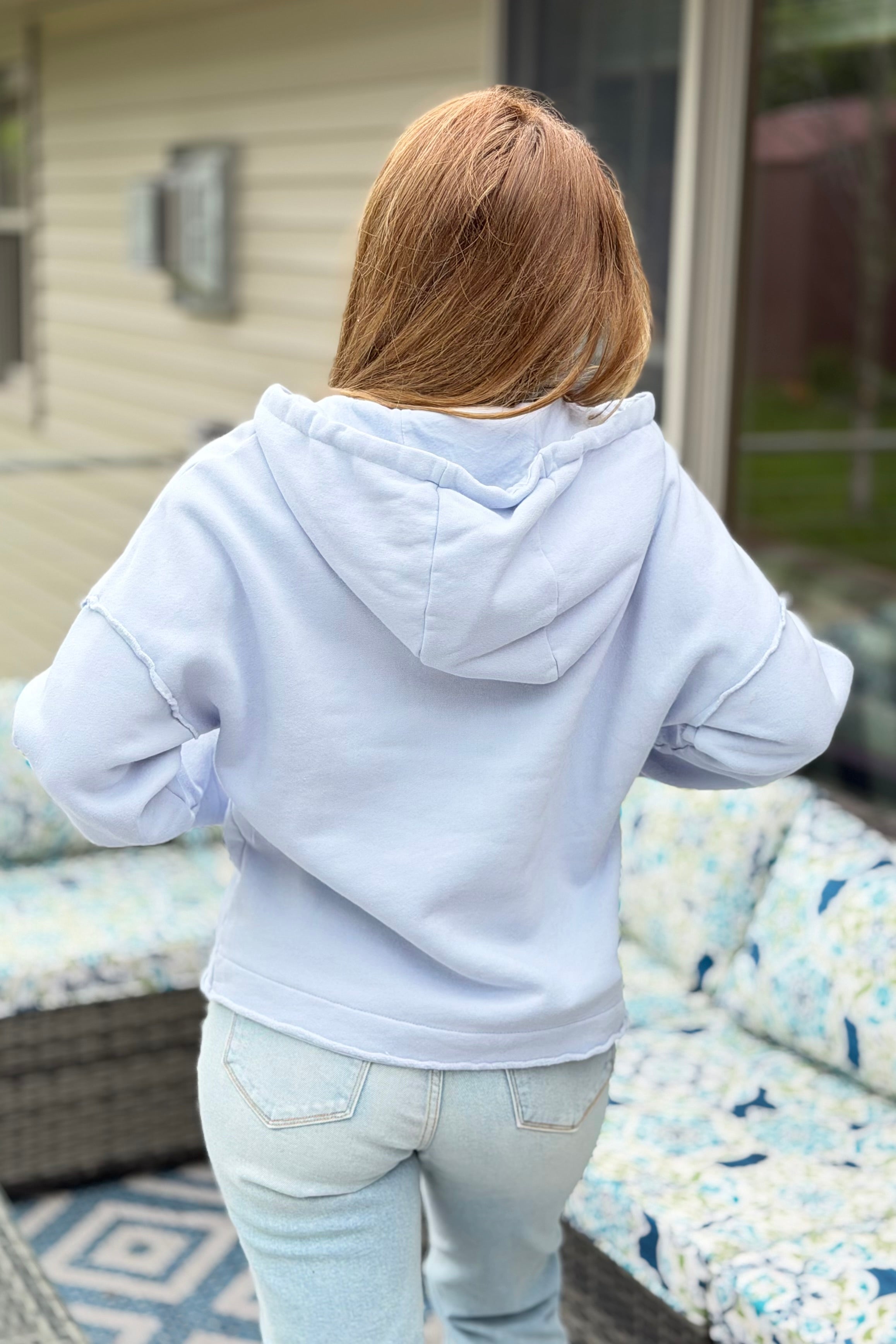 Malibu Cotton Hoodie - Halogen Blue