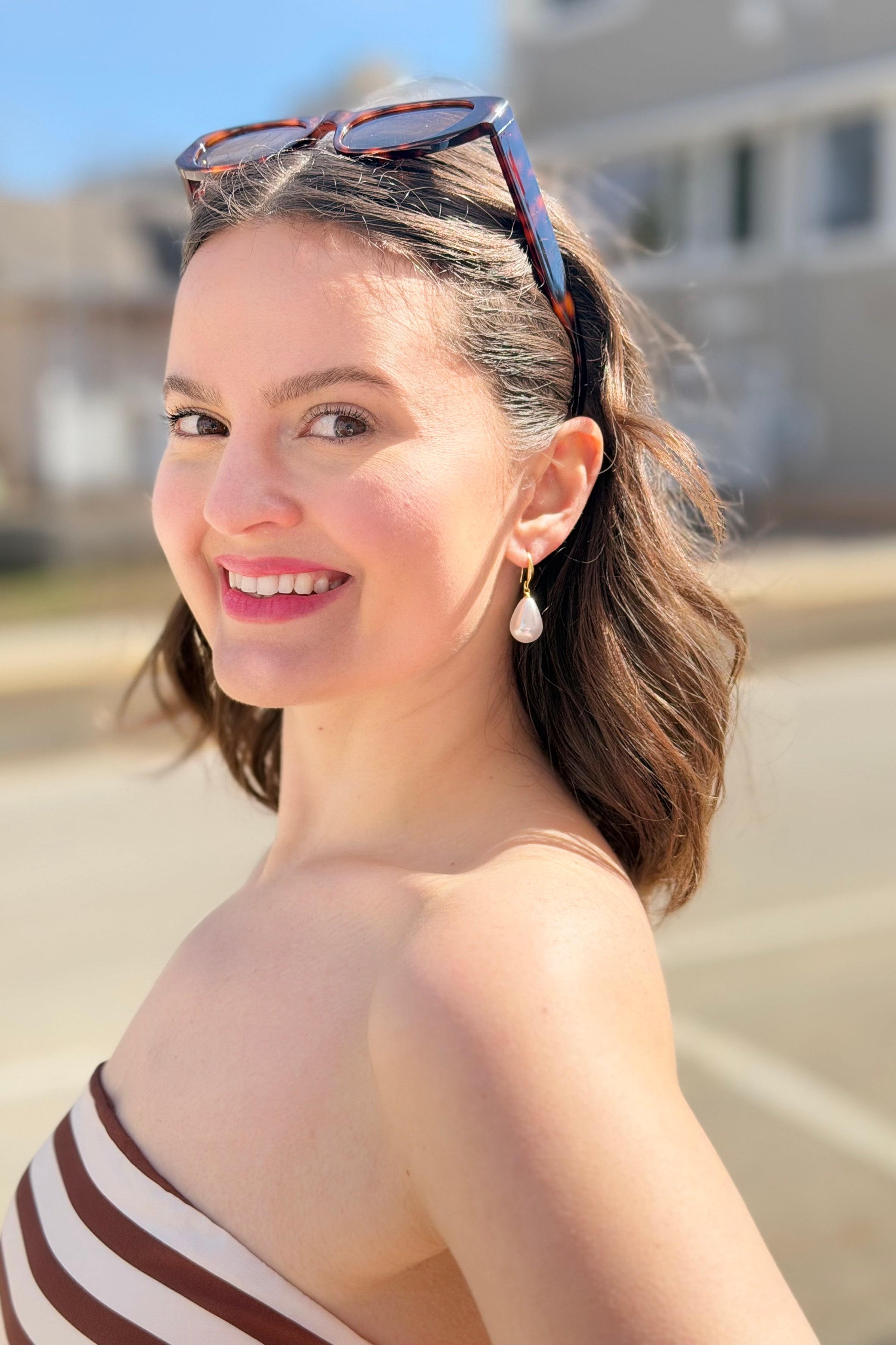 Baroque Pearl Water Drop Earrings
