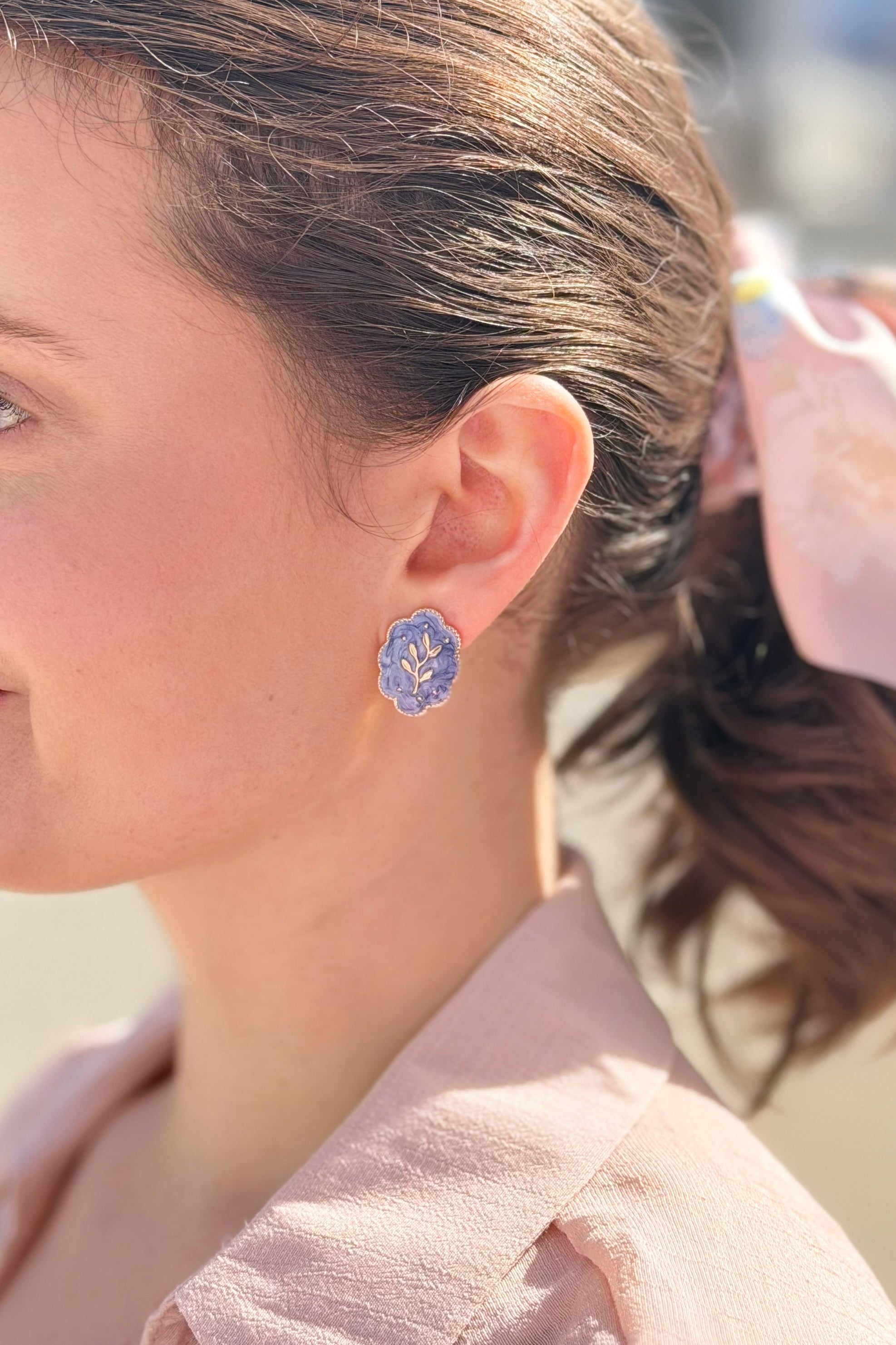 Artistic Floral Inspired Drop Earrings