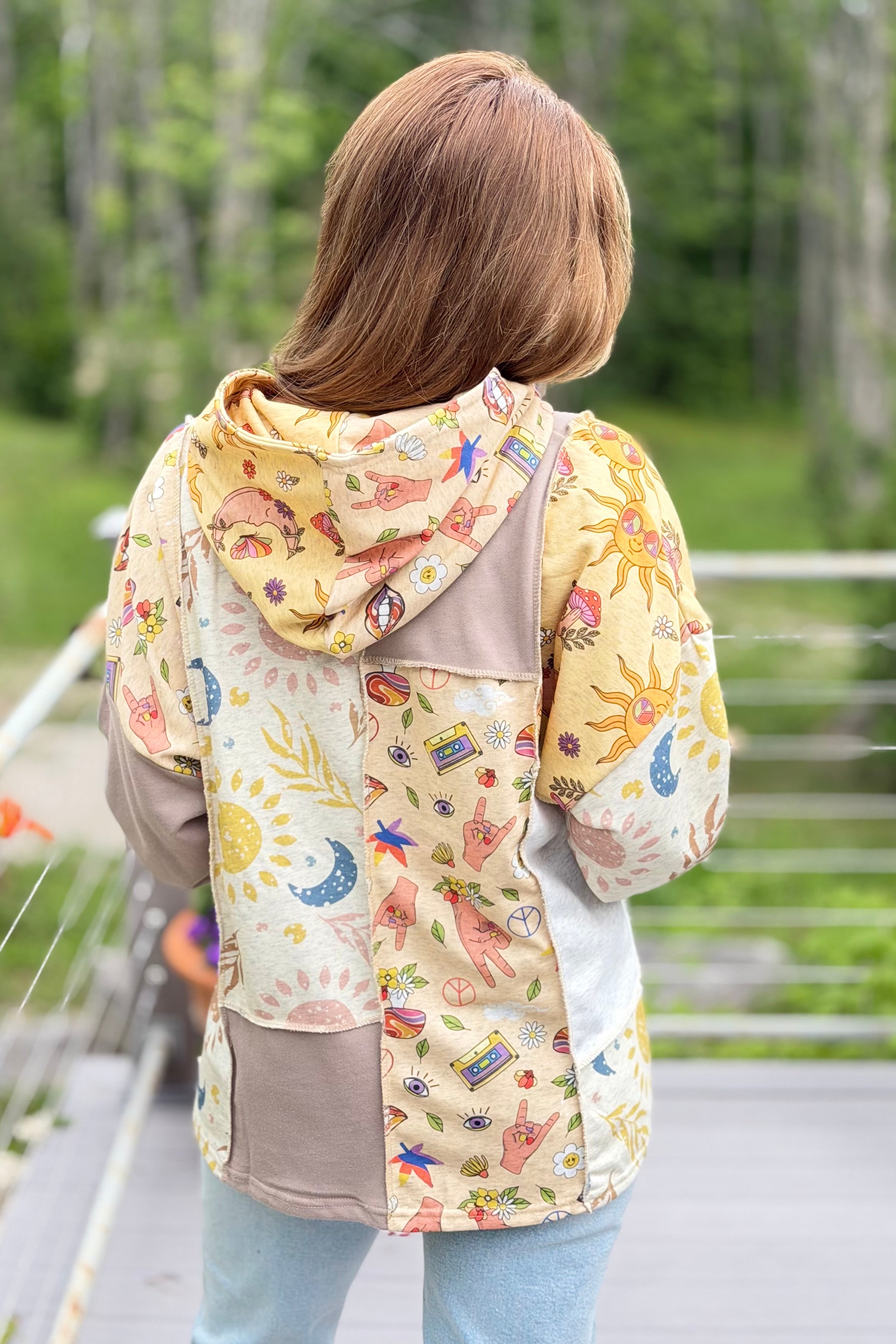 Zip Up Hoodie - Whimsical Print