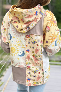 Zip Up Hoodie - Whimsical Print