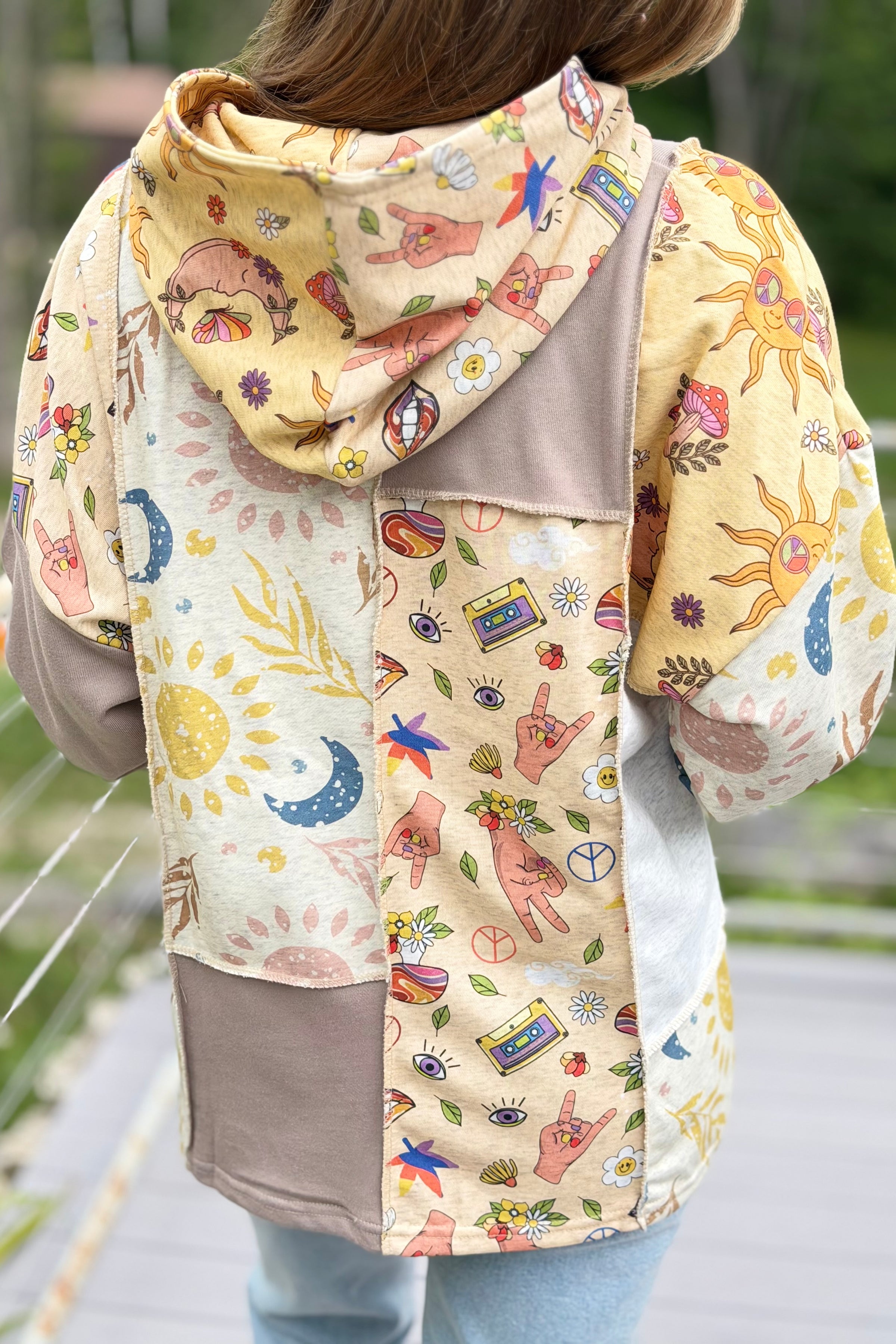 Zip Up Hoodie - Whimsical Print