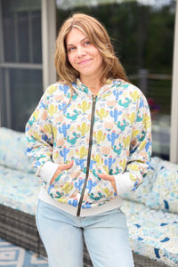 Zip Up Hoodie - Desert Cactus