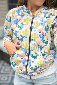 Zip Up Hoodie - Desert Cactus