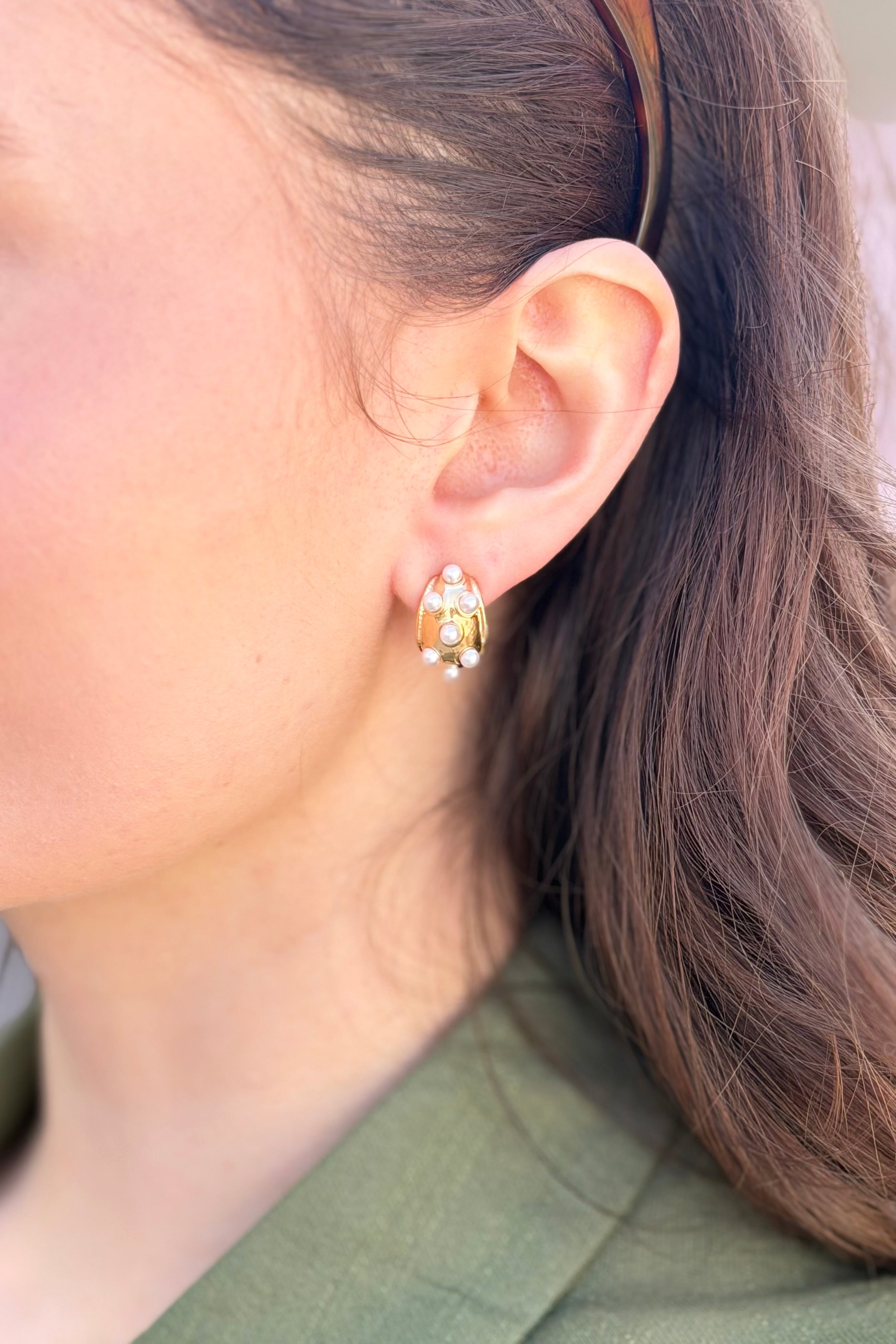 Elegant Vintage Pearl Drop Earrings