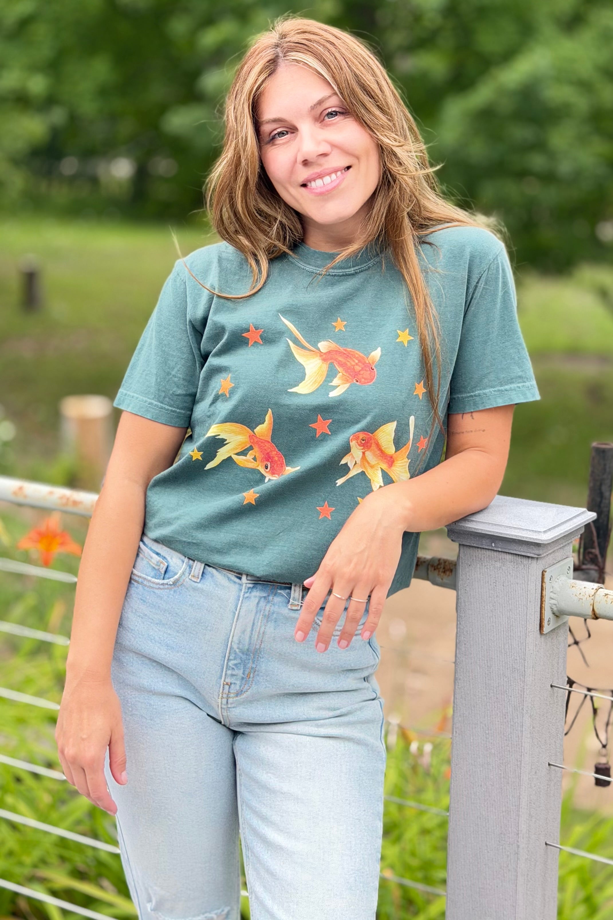 Goldfish Star T-Shirt - Spruce