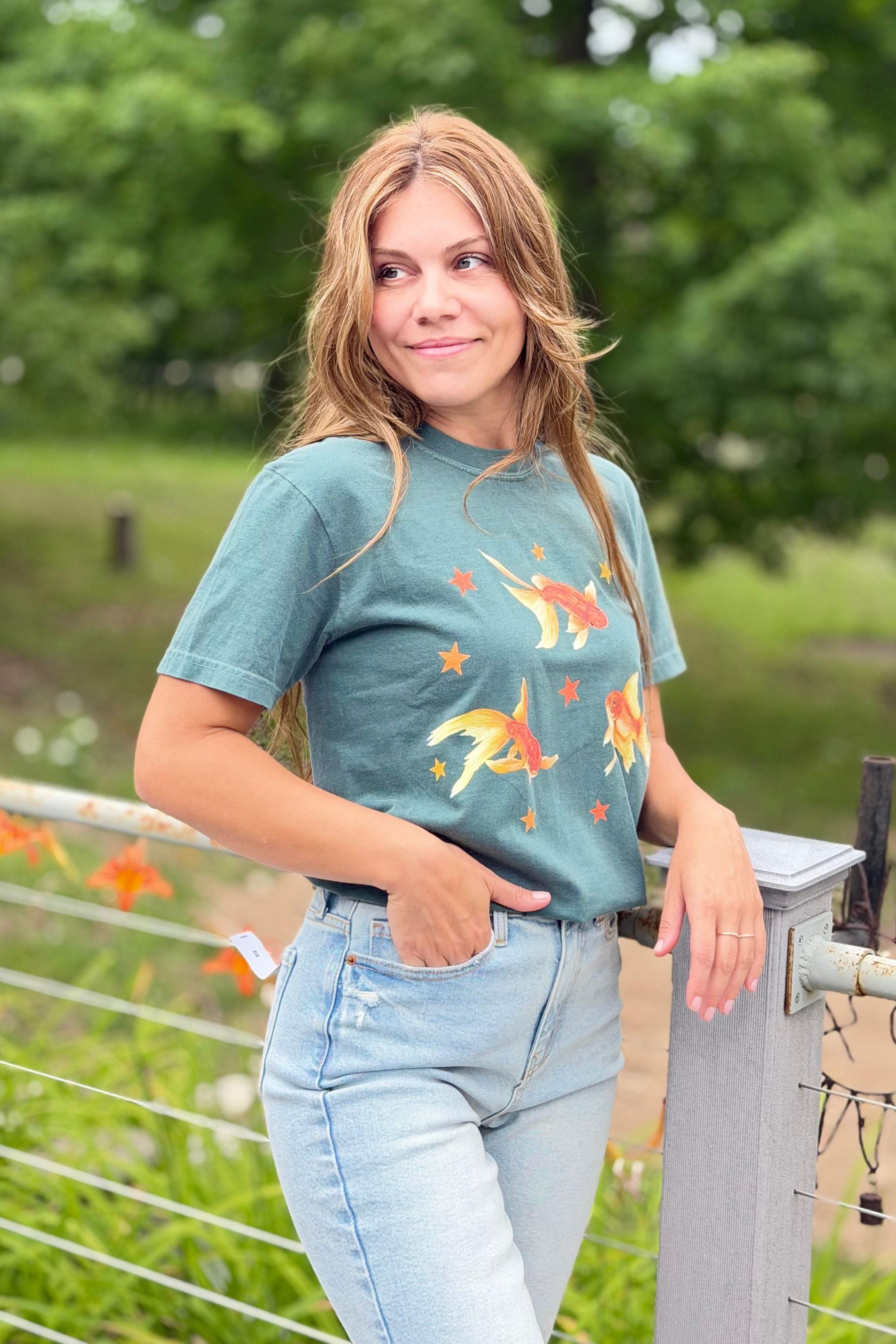 Goldfish Star T-Shirt - Spruce