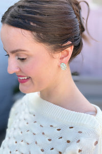 Floral Enamel Drop Earrings with Vintage Charm