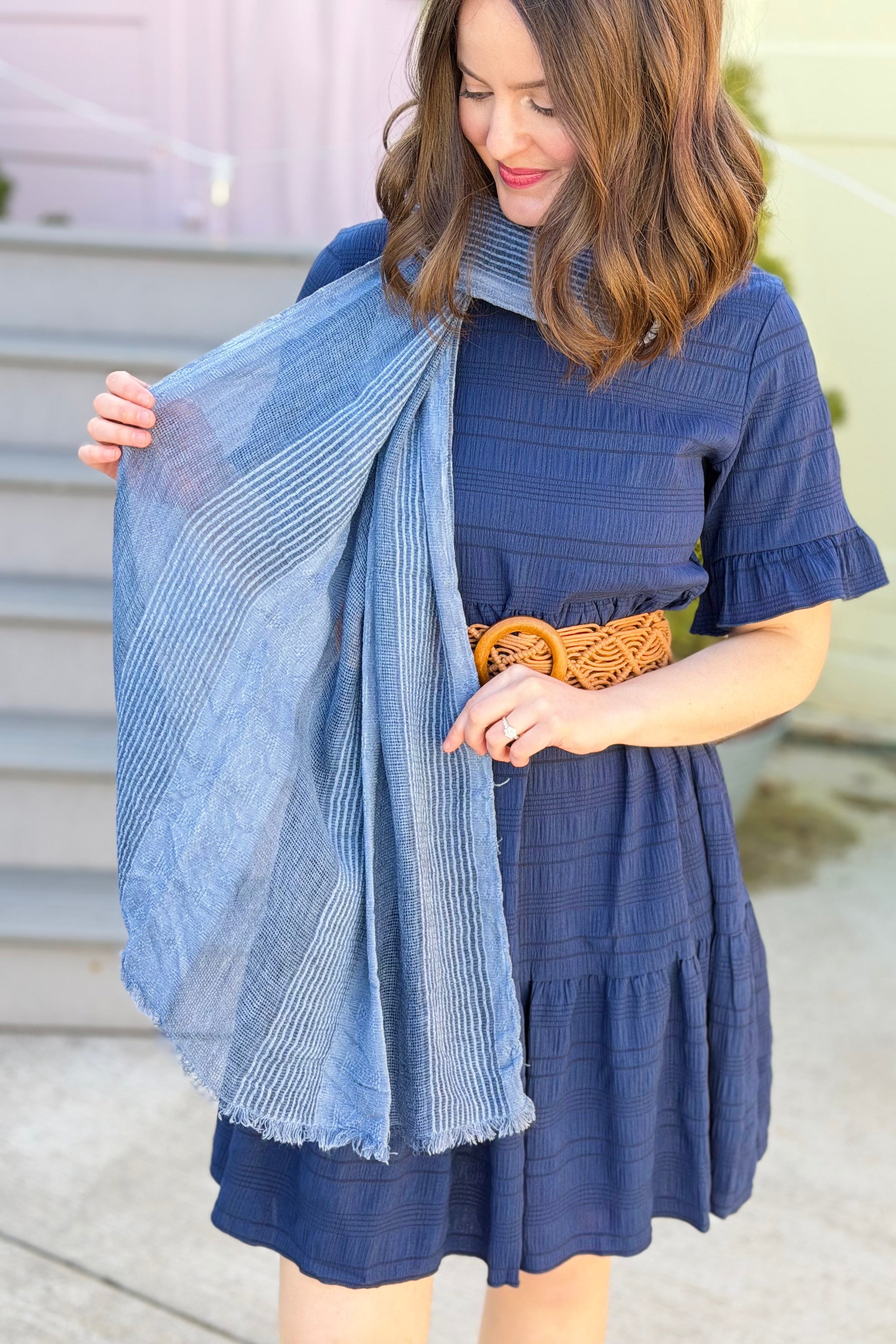 Boho Scarf - Blue
