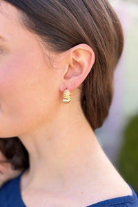 Chic C-Shaped Statement Drop Earrings
