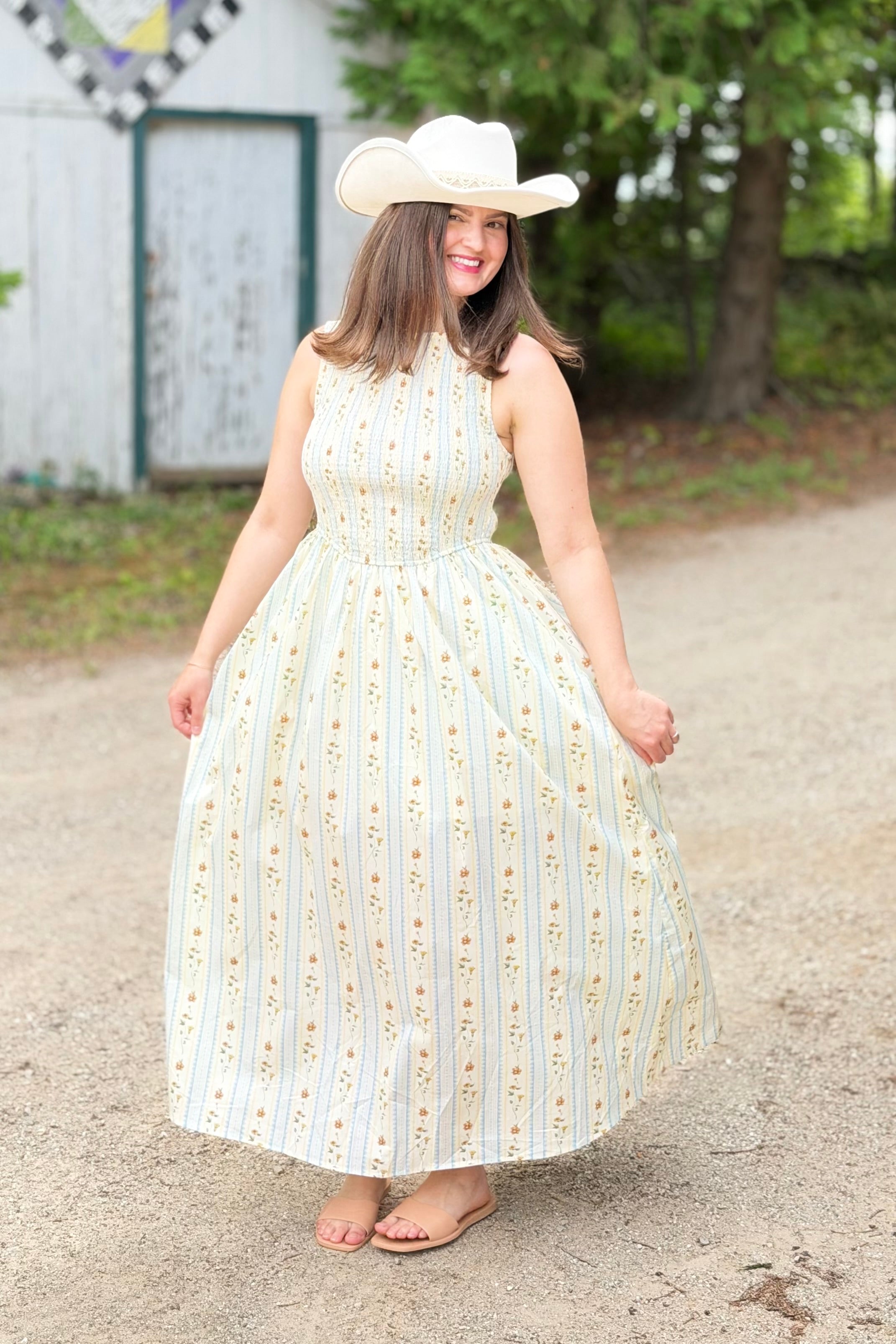 Floral Smocked Maxi Dress