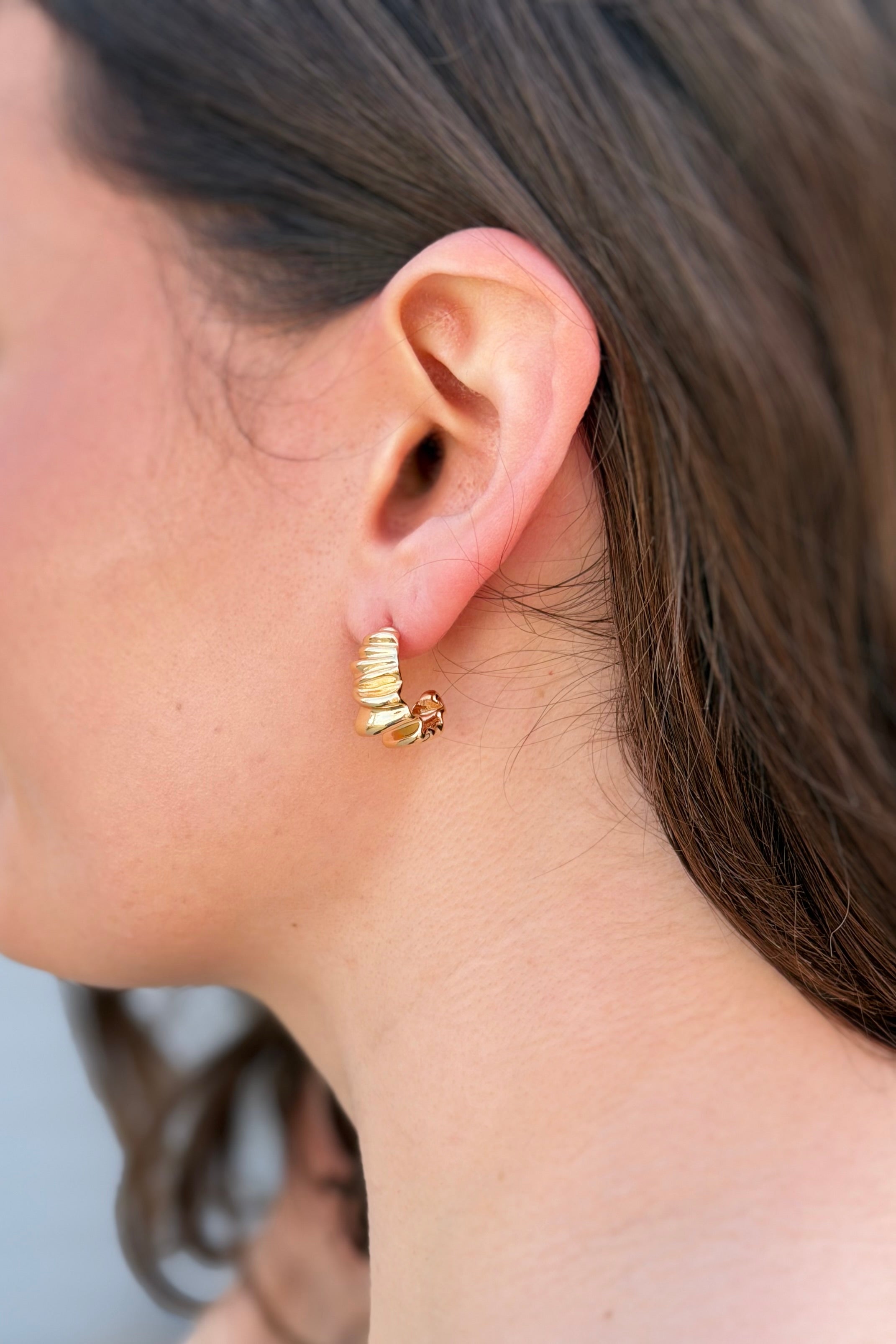 Chic C-Shaped Statement Drop Earrings