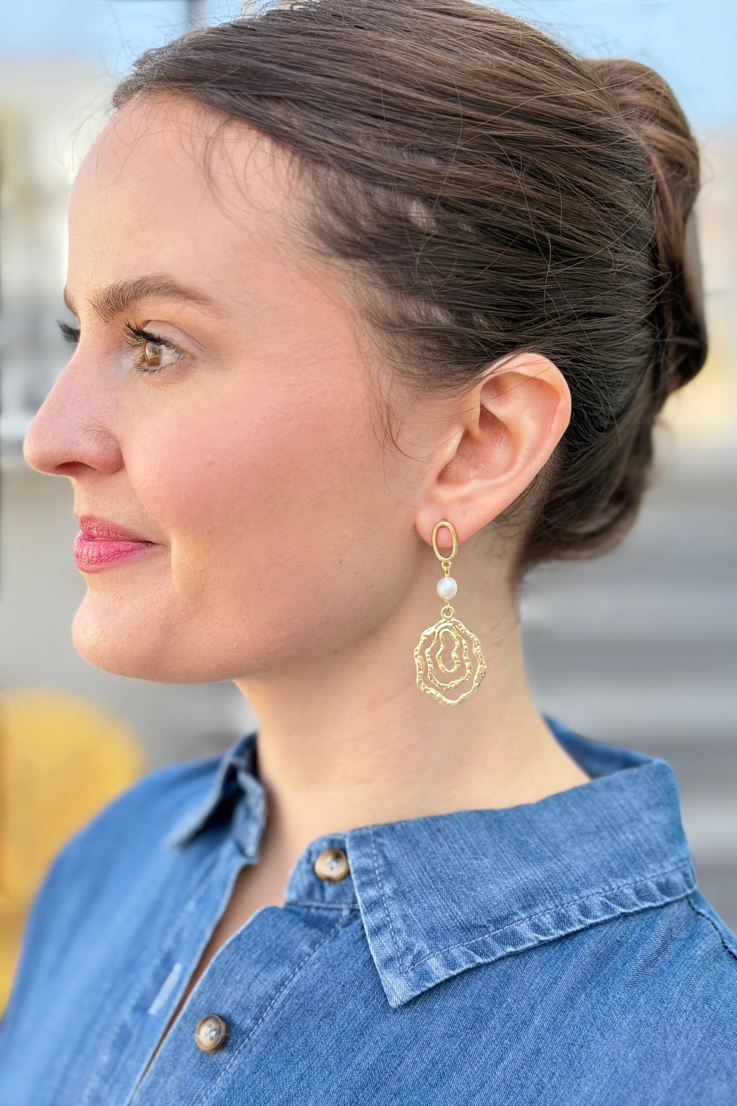 Baroque Style Pearl Drop Earrings