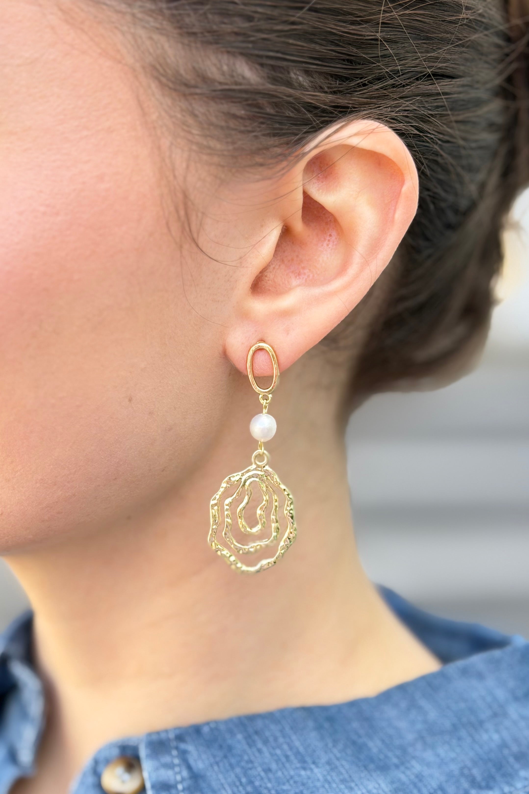 Baroque Style Pearl Drop Earrings